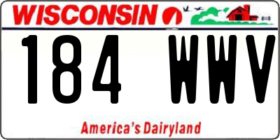 WI license plate 184WWV