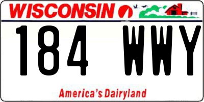WI license plate 184WWY