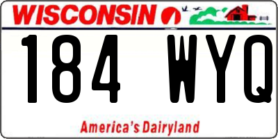 WI license plate 184WYQ