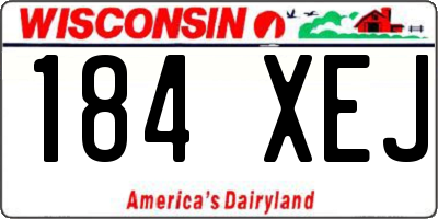 WI license plate 184XEJ