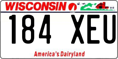 WI license plate 184XEU
