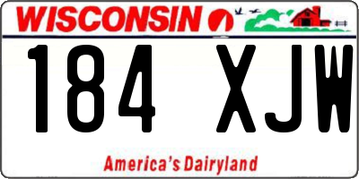 WI license plate 184XJW