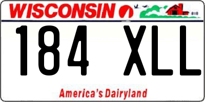 WI license plate 184XLL