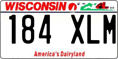 WI license plate 184XLM
