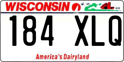 WI license plate 184XLQ