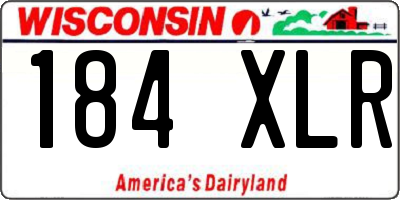 WI license plate 184XLR