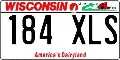 WI license plate 184XLS