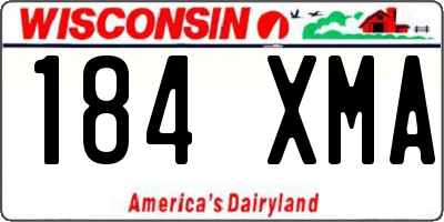 WI license plate 184XMA