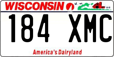WI license plate 184XMC