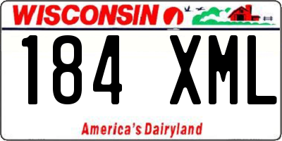 WI license plate 184XML