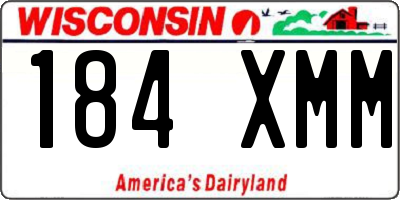 WI license plate 184XMM