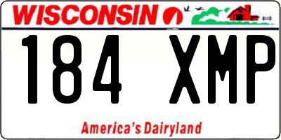 WI license plate 184XMP