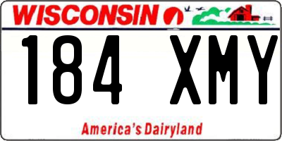 WI license plate 184XMY