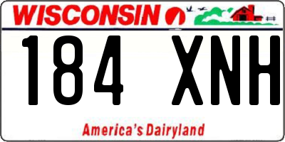 WI license plate 184XNH
