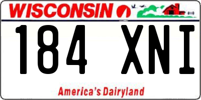 WI license plate 184XNI