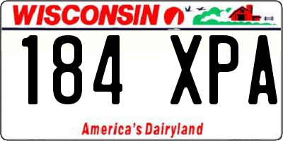 WI license plate 184XPA