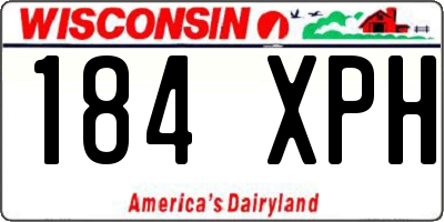 WI license plate 184XPH