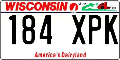 WI license plate 184XPK
