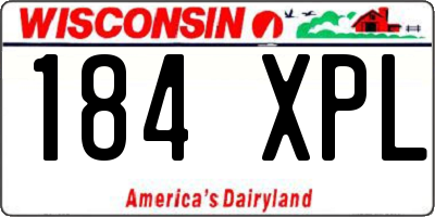 WI license plate 184XPL