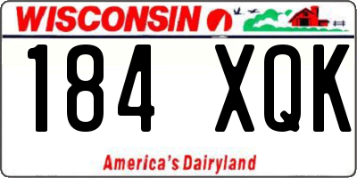 WI license plate 184XQK