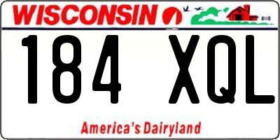 WI license plate 184XQL