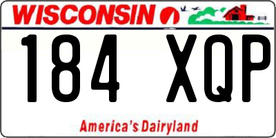 WI license plate 184XQP