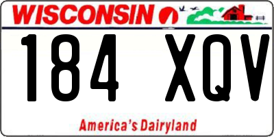 WI license plate 184XQV