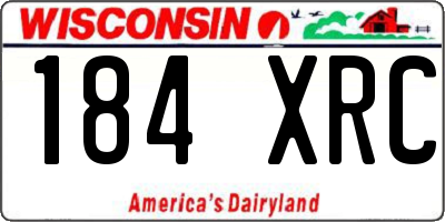 WI license plate 184XRC