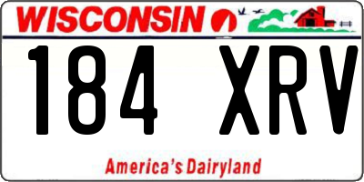 WI license plate 184XRV