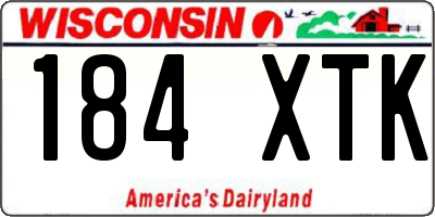 WI license plate 184XTK