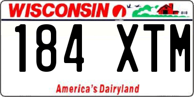 WI license plate 184XTM