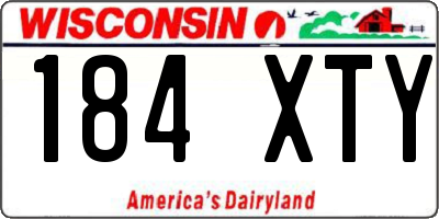 WI license plate 184XTY