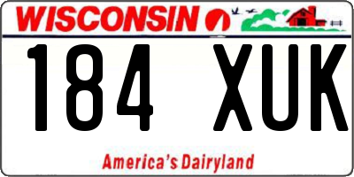 WI license plate 184XUK