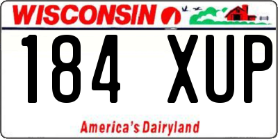 WI license plate 184XUP