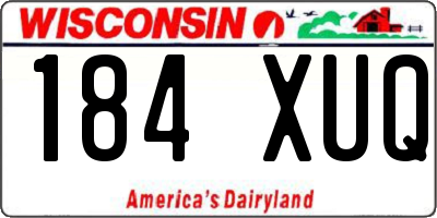 WI license plate 184XUQ