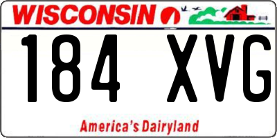 WI license plate 184XVG