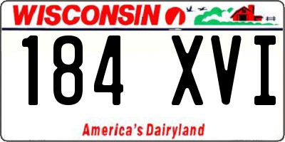 WI license plate 184XVI