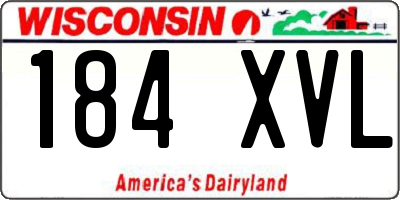 WI license plate 184XVL