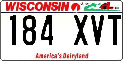 WI license plate 184XVT