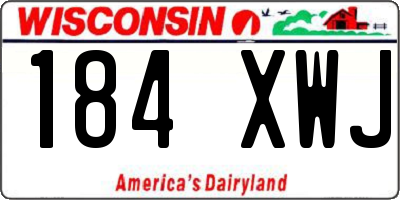 WI license plate 184XWJ