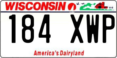 WI license plate 184XWP