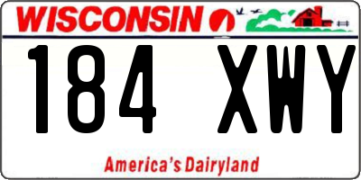 WI license plate 184XWY