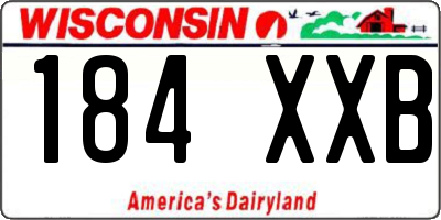 WI license plate 184XXB