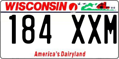 WI license plate 184XXM