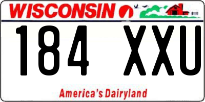 WI license plate 184XXU