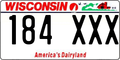 WI license plate 184XXX