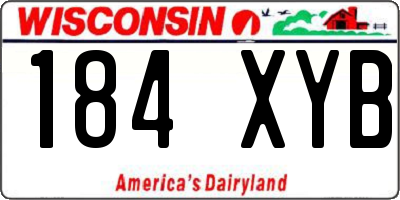 WI license plate 184XYB