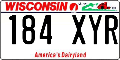 WI license plate 184XYR