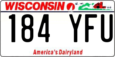 WI license plate 184YFU