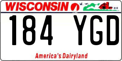 WI license plate 184YGD